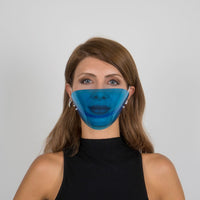Colored Face Mouth Shield or Guard - Blue - Currved