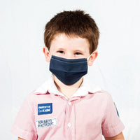 Colorful Face Mask for Kids Blue & White - Currved
