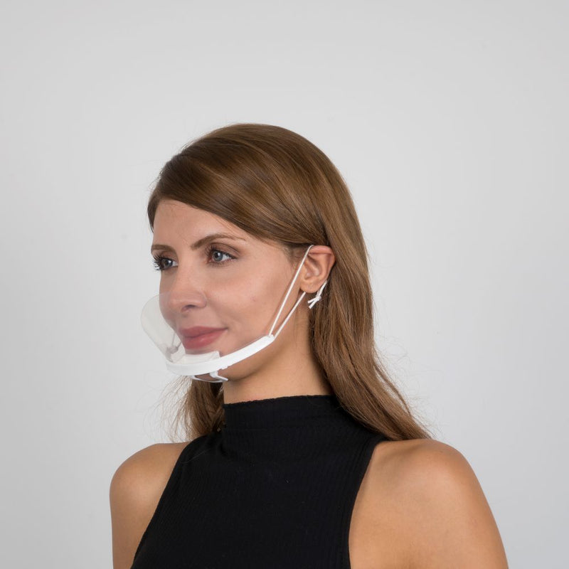 Face Mouth Shield | Face Mouth Guard White - Currved