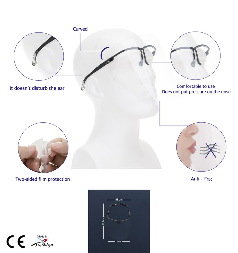 Face Protective Glasses - Currved