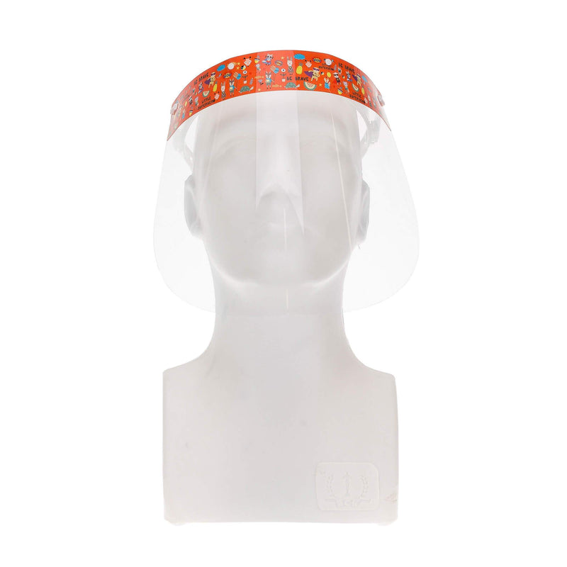 Magic Visors Mechanism Face Shield for Kids | Orange - Currved