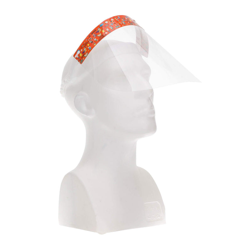 Magic Visors Mechanism Face Shield for Kids | Orange - Currved