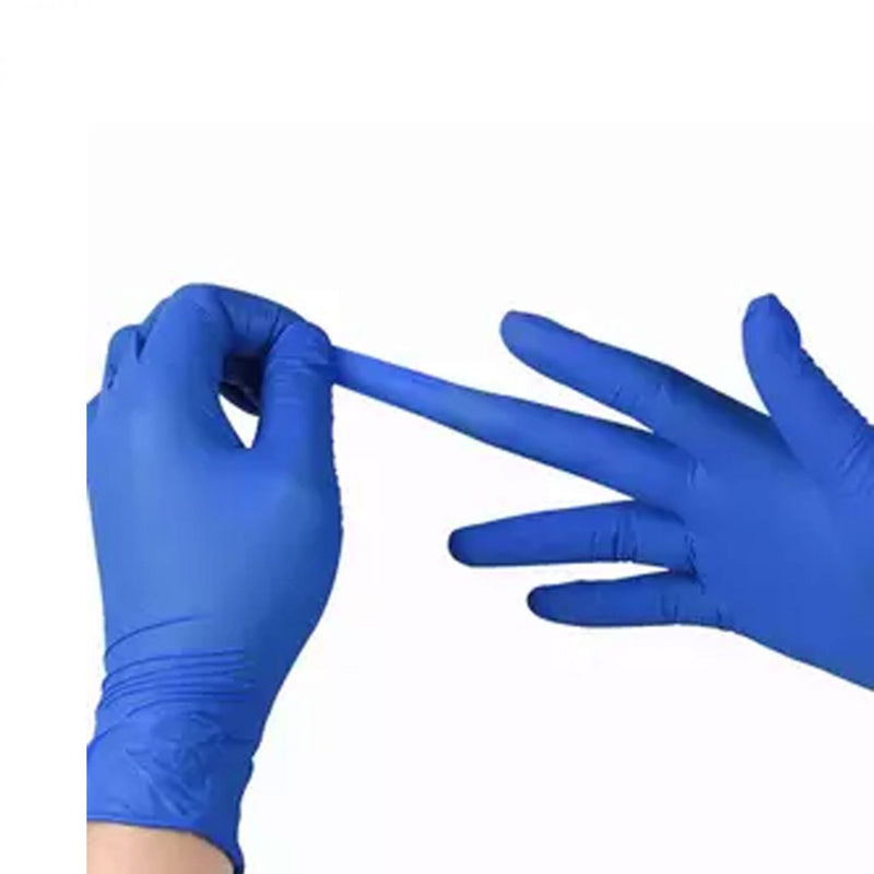 Blue Free Powder Nıtrıle Gloves - Currved